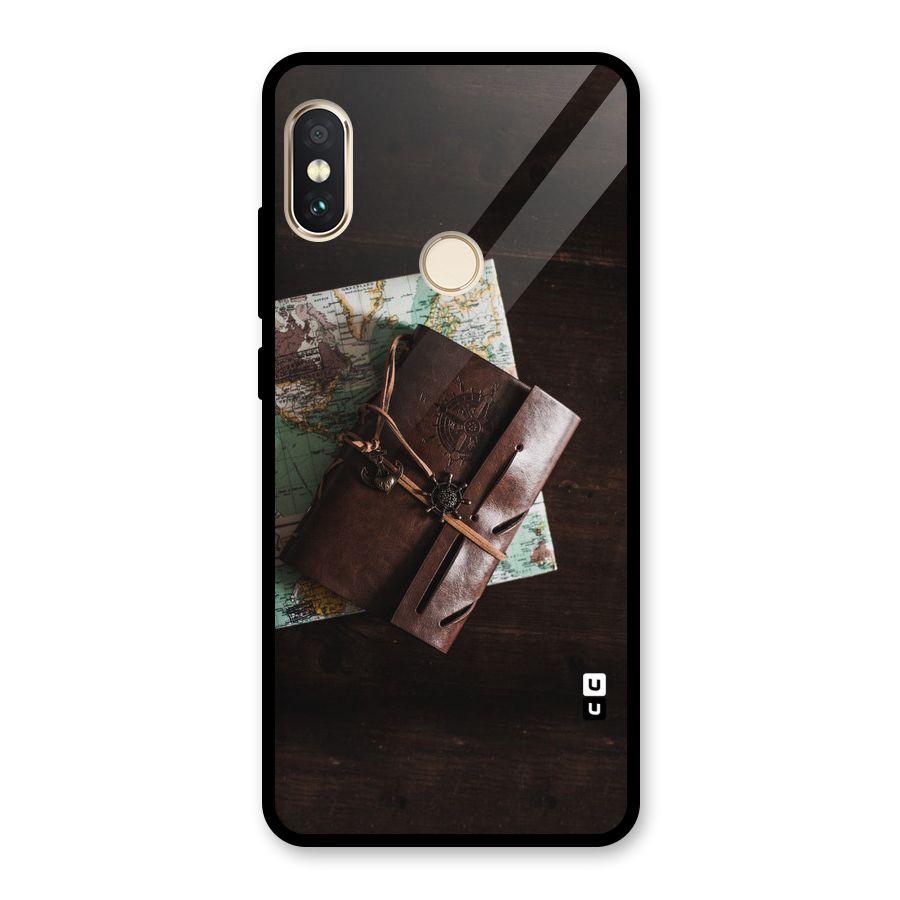 Map Journal Glass Back Case for Redmi Note 5 Pro