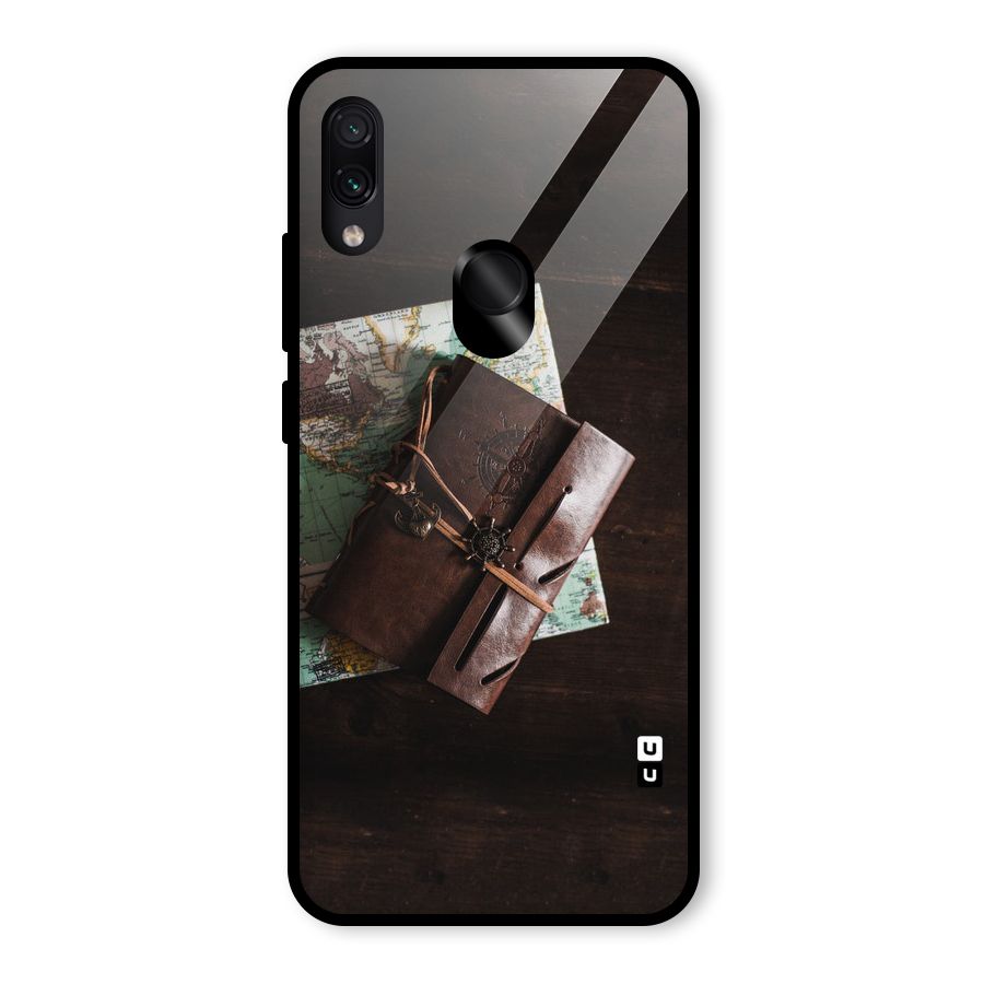 Map Journal Glass Back Case for Redmi Note 7 Pro