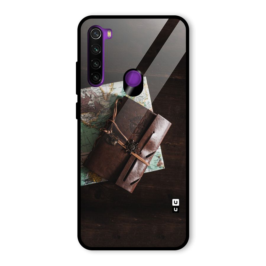 Map Journal Glass Back Case for Redmi Note 8