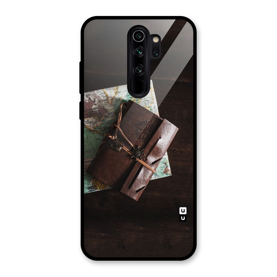 Map Journal Glass Back Case for Redmi Note 8 Pro