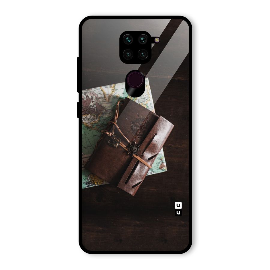 Map Journal Glass Back Case for Redmi Note 9