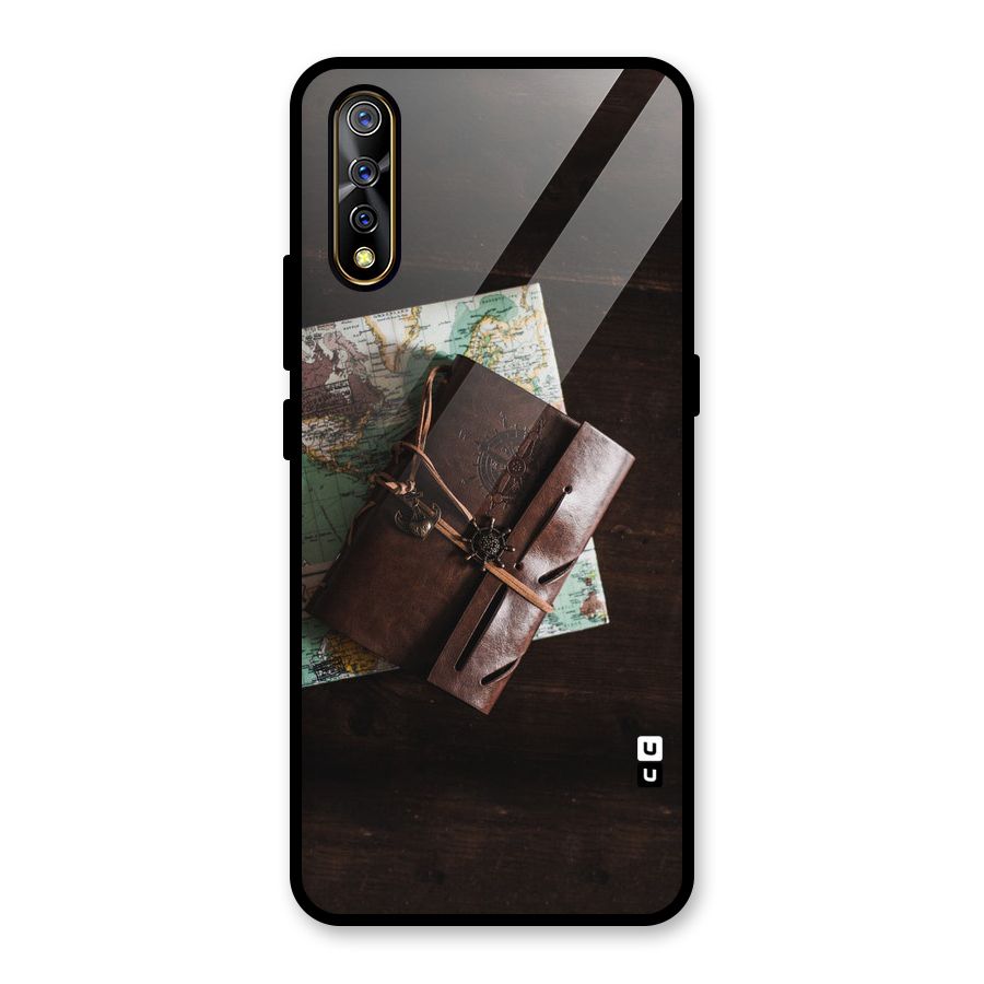 Map Journal Glass Back Case for Vivo S1