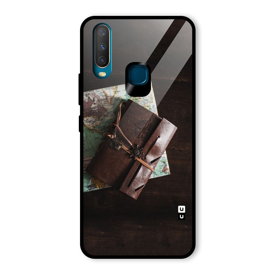 Map Journal Glass Back Case for Vivo U10