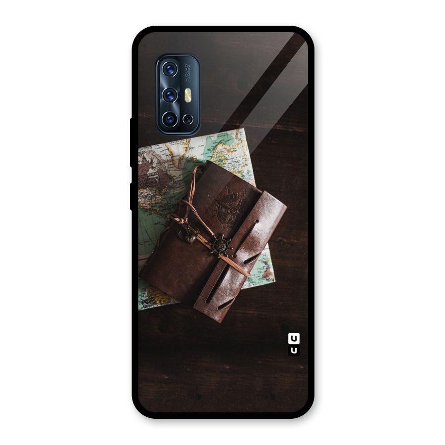 Map Journal Glass Back Case for Vivo V17
