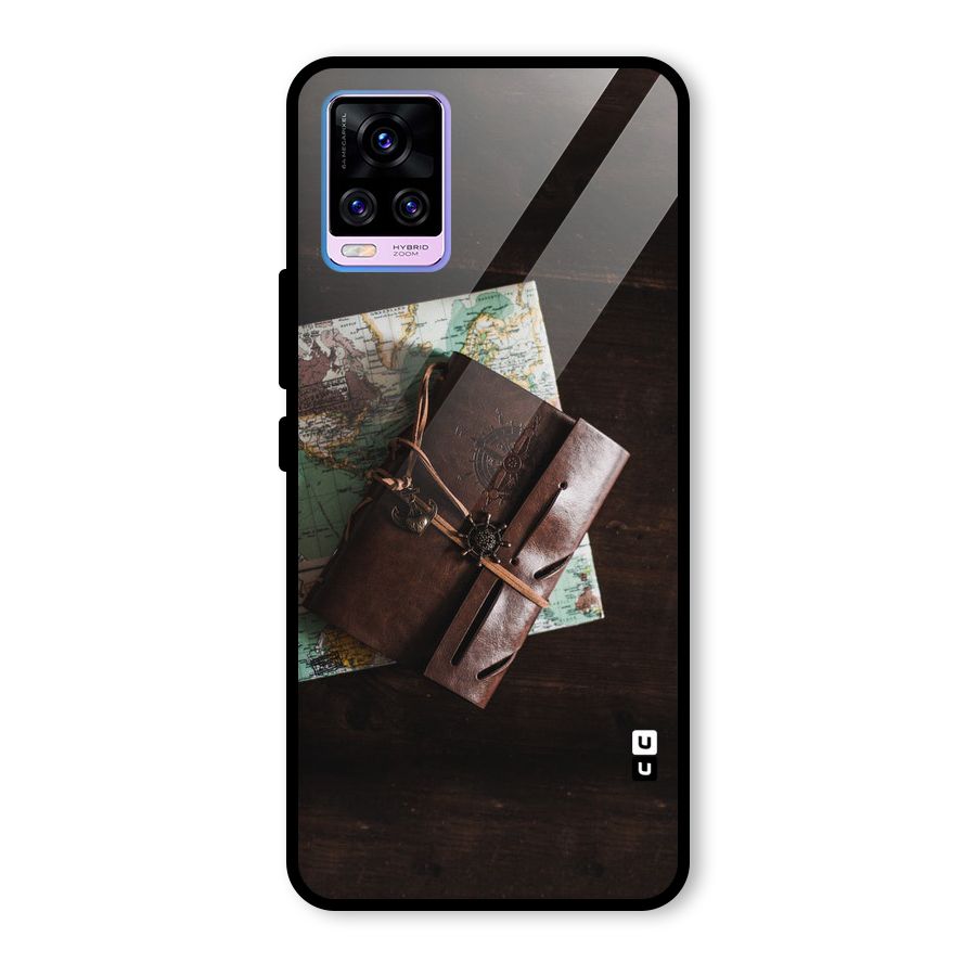 Map Journal Glass Back Case for Vivo V20 Pro