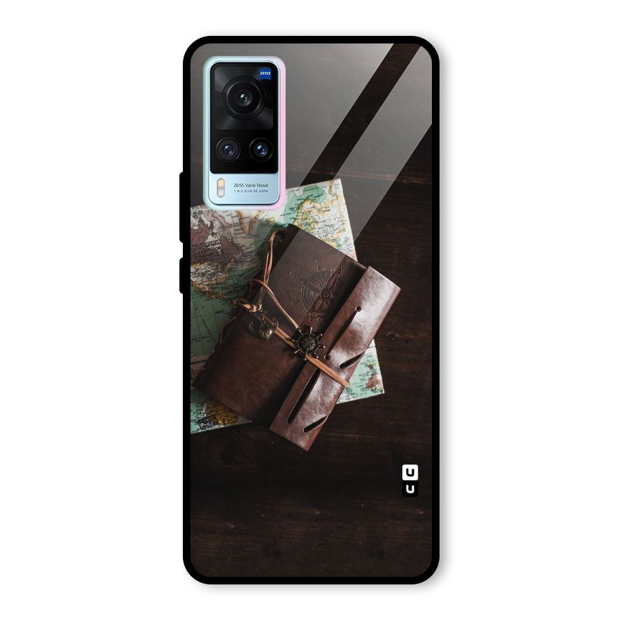 Map Journal Glass Back Case for Vivo X60