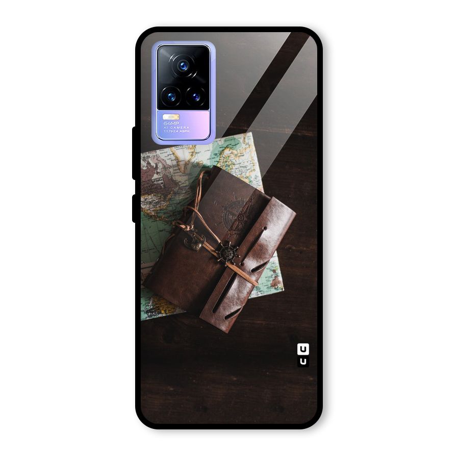 Map Journal Glass Back Case for Vivo Y73