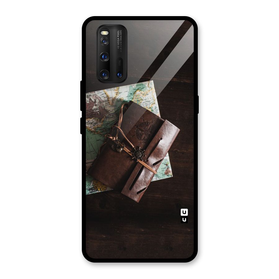 Map Journal Glass Back Case for Vivo iQOO 3
