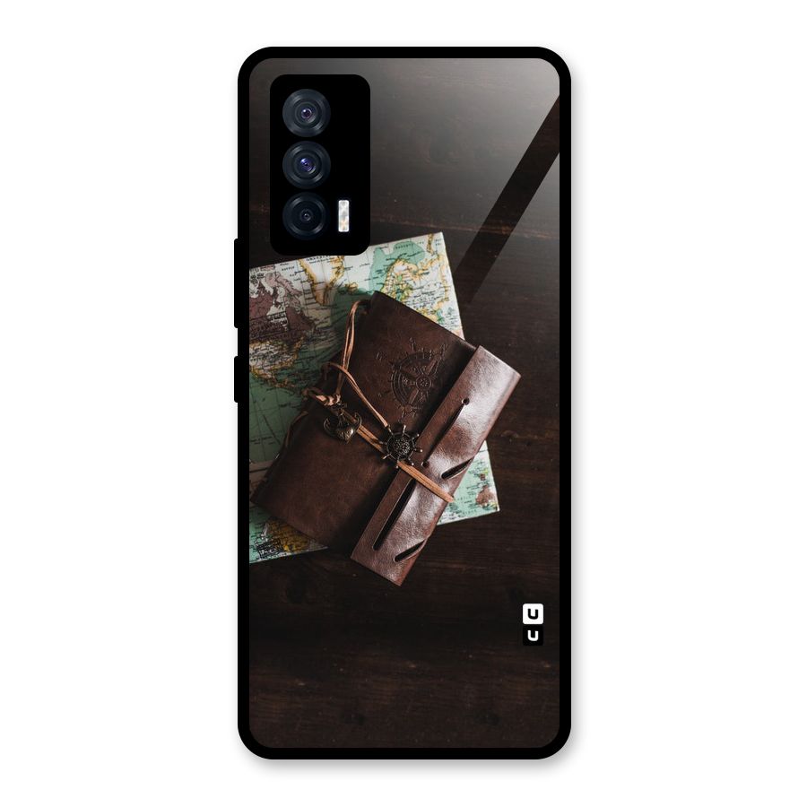 Map Journal Glass Back Case for Vivo iQOO 7 5G