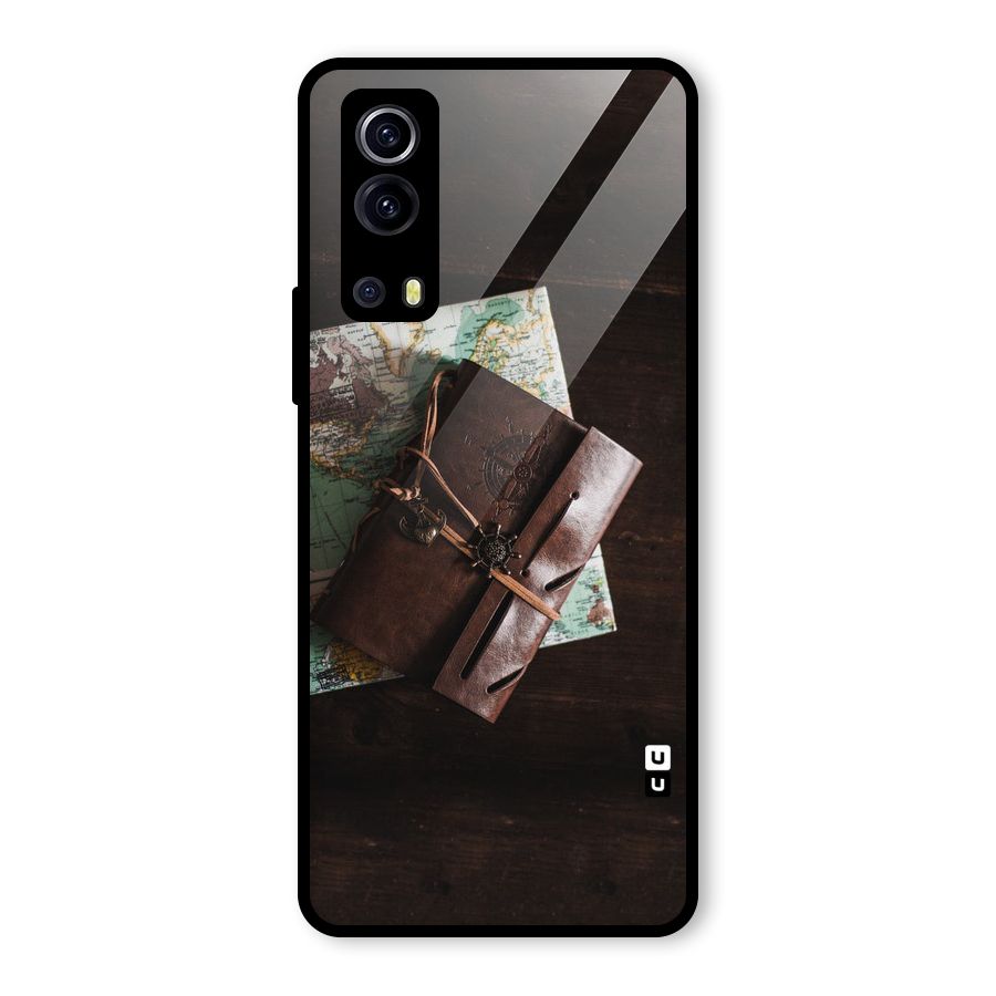 Map Journal Glass Back Case for Vivo iQOO Z3