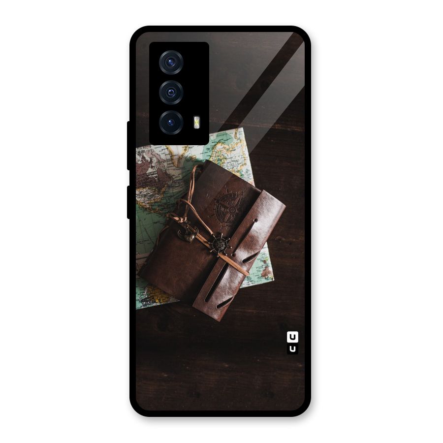 Map Journal Glass Back Case for Vivo iQOO Z5