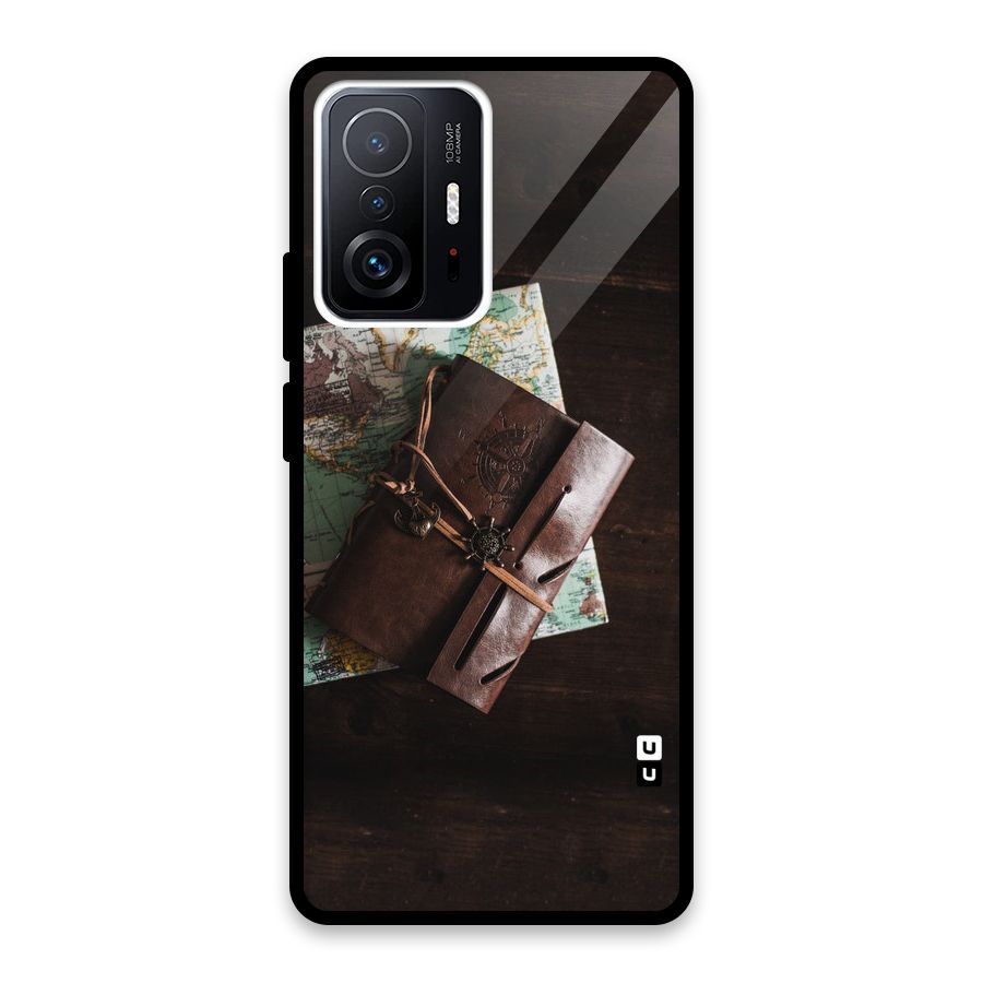 Map Journal Glass Back Case for Xiaomi 11T Pro