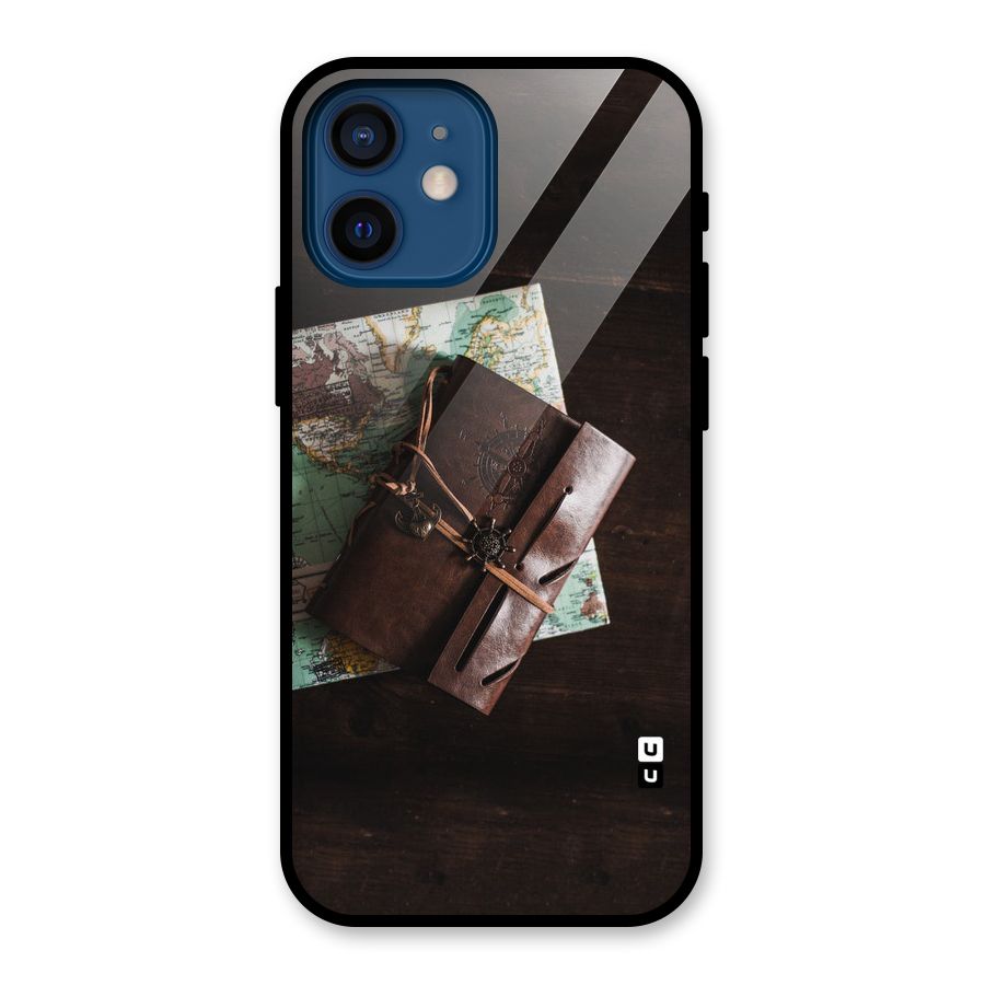 Map Journal Glass Back Case for iPhone 12 Mini