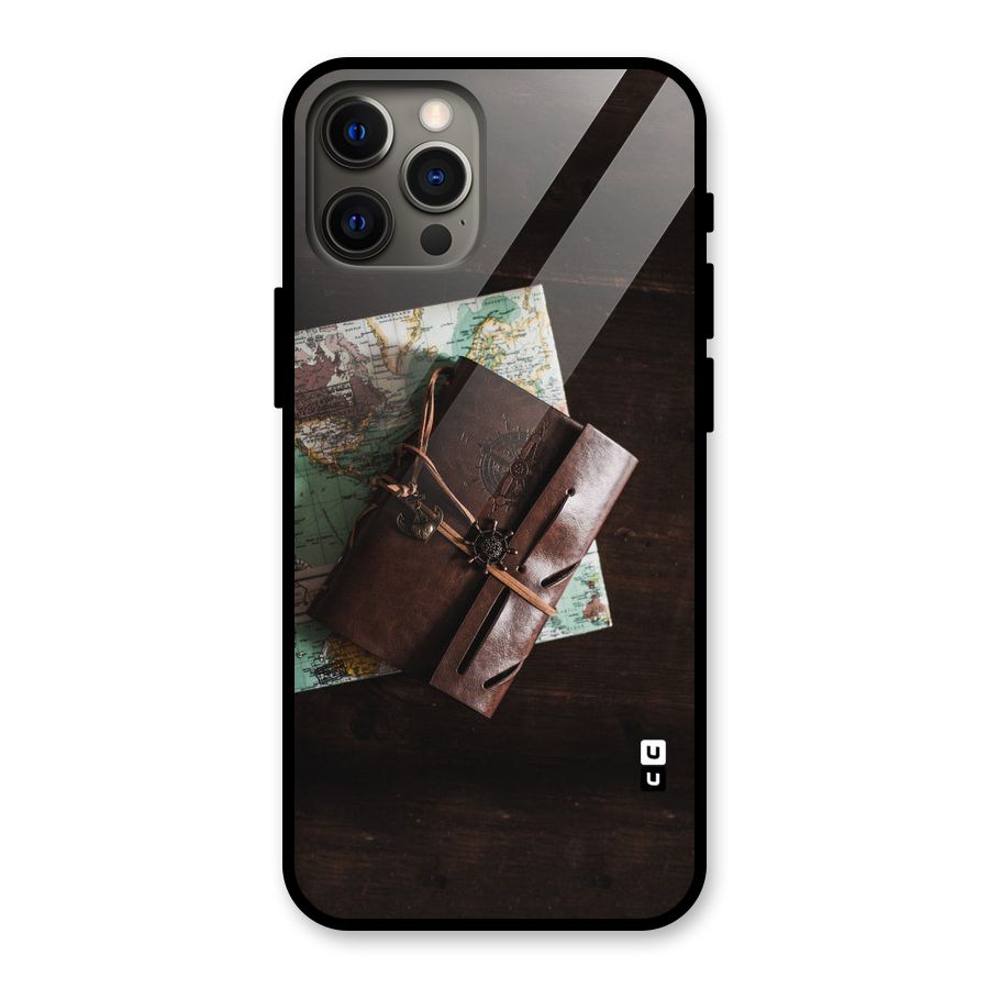 Map Journal Glass Back Case for iPhone 12 Pro Max