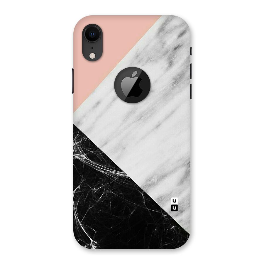 Marble Cuts Back Case for iPhone XR Logo Cut