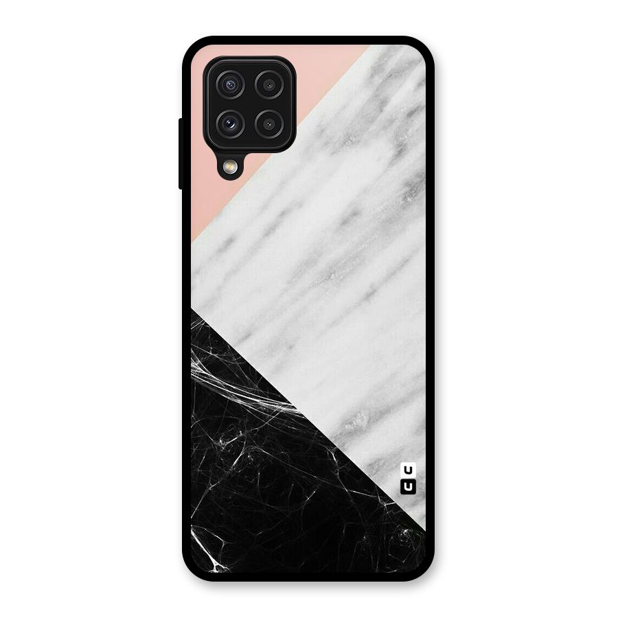 Marble Cuts Glass Back Case for Galaxy A22 4G