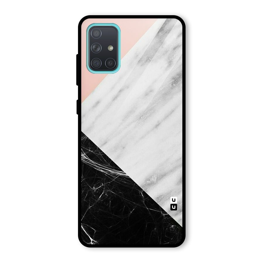 Marble Cuts Glass Back Case for Galaxy A71