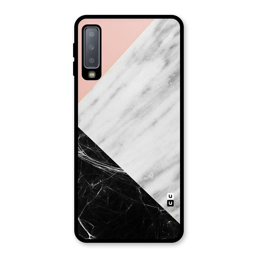 Marble Cuts Glass Back Case for Galaxy A7 (2018)
