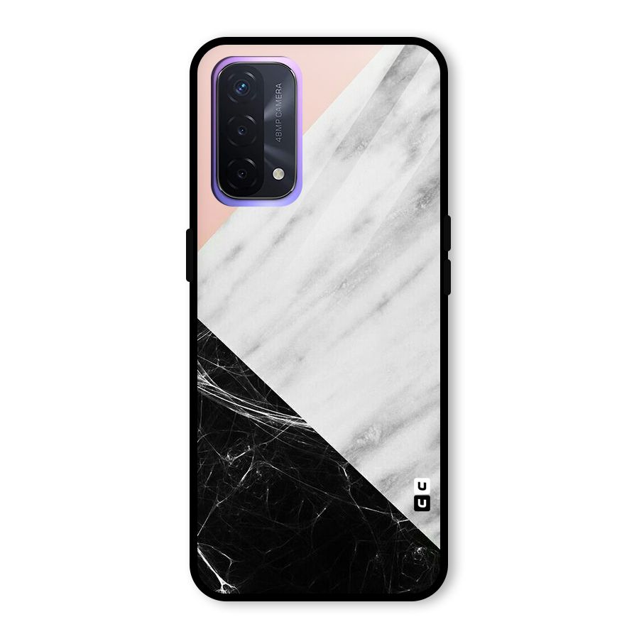 Marble Cuts Glass Back Case for Oppo A74 5G