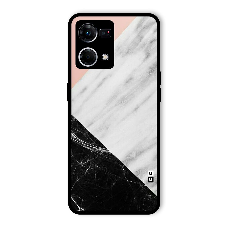Marble Cuts Glass Back Case for Oppo F21 Pro 4G
