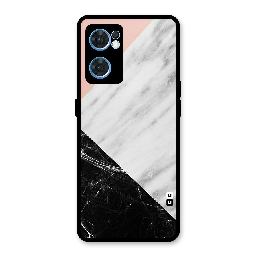 Marble Cuts Glass Back Case for Oppo Reno7 5G