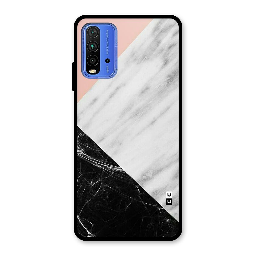 Marble Cuts Glass Back Case for Redmi 9 Power