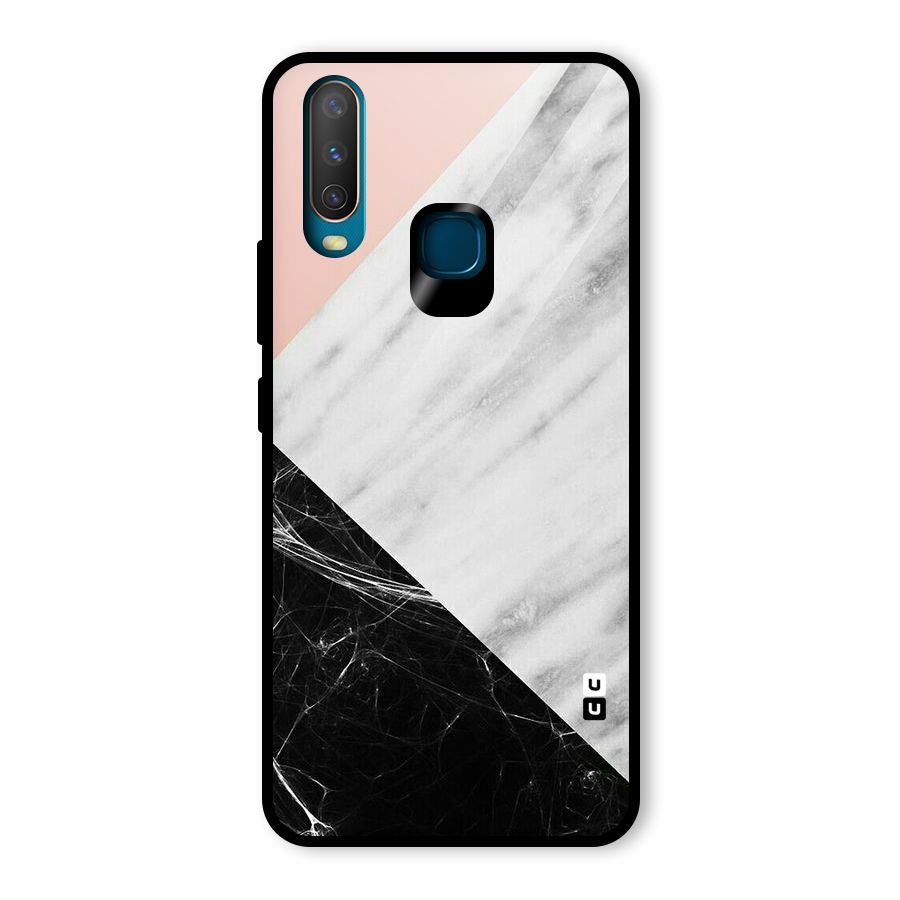 Marble Cuts Glass Back Case for Vivo U10