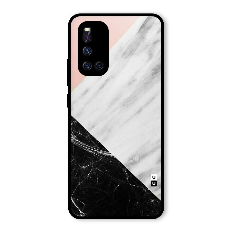 Marble Cuts Glass Back Case for Vivo V19