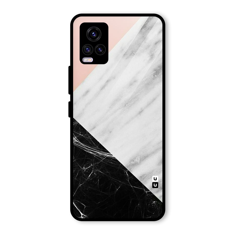 Marble Cuts Glass Back Case for Vivo V20