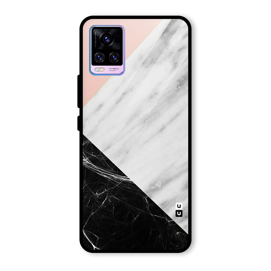 Marble Cuts Glass Back Case for Vivo V20 Pro