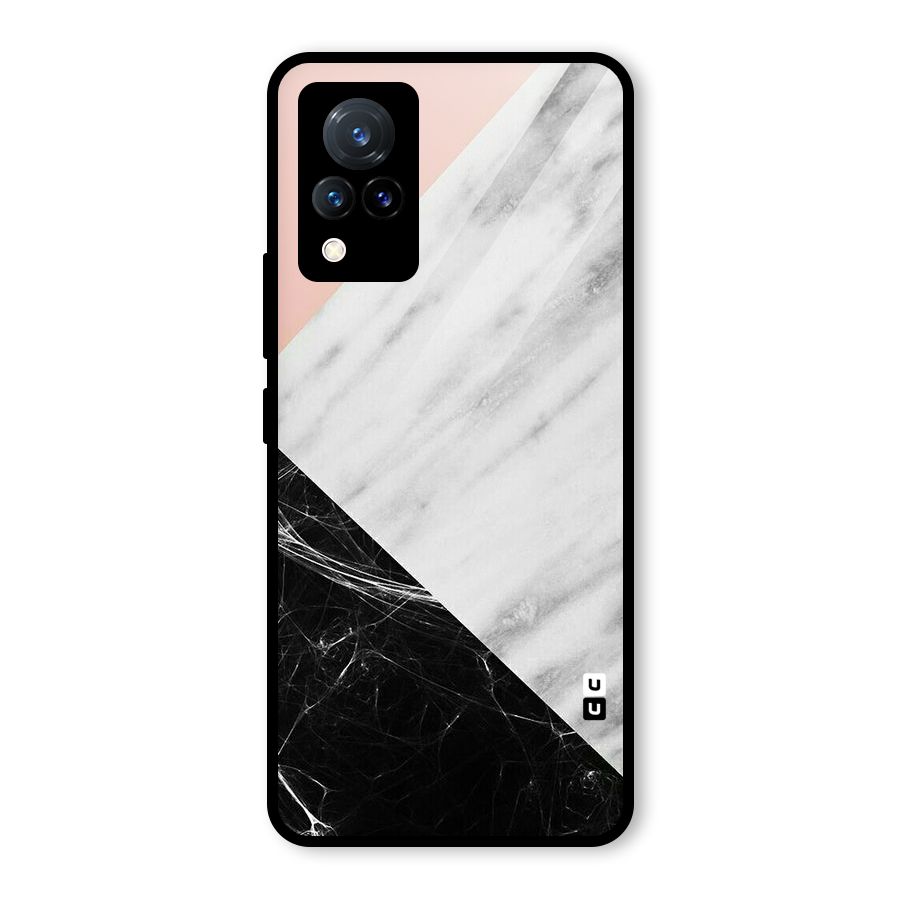 Marble Cuts Glass Back Case for Vivo V21 5G