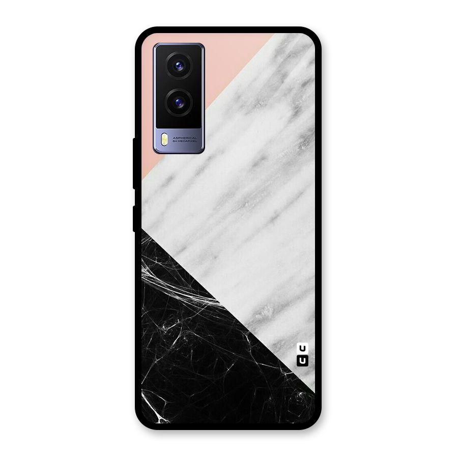 Marble Cuts Glass Back Case for Vivo V21e 5G