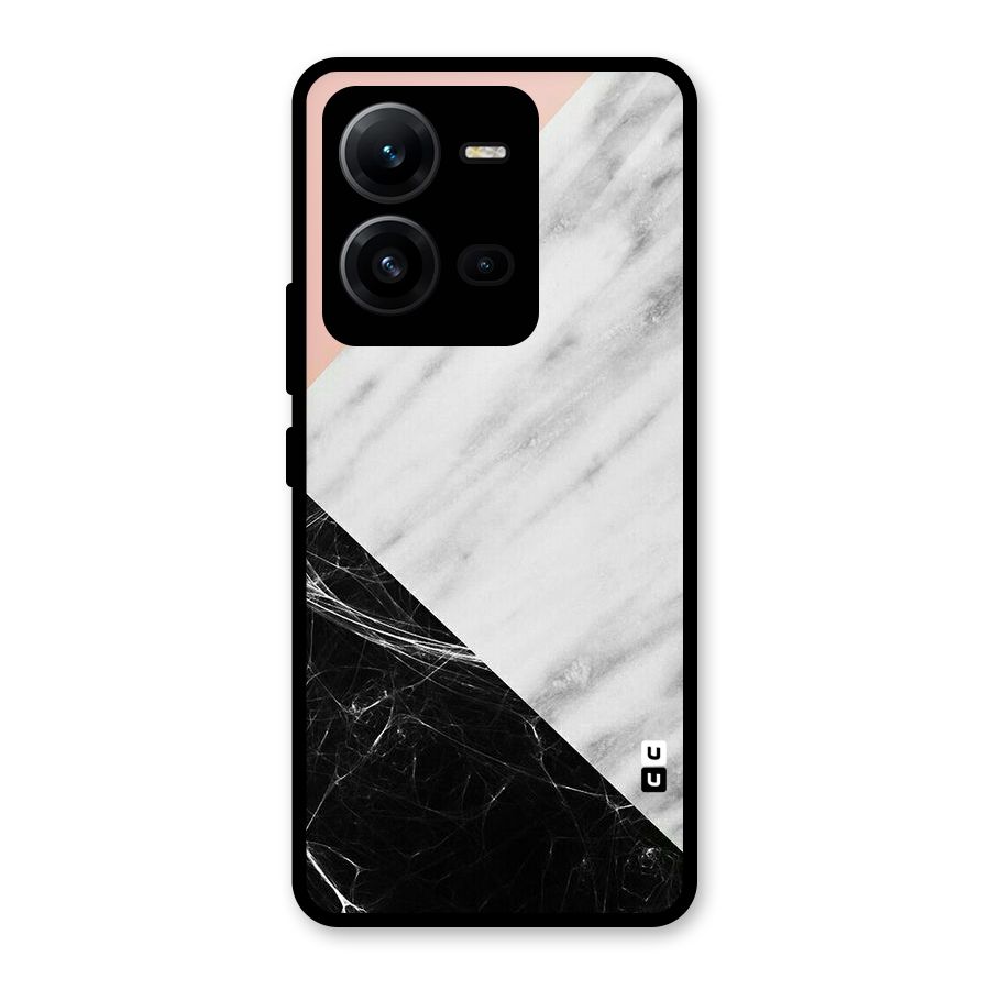Marble Cuts Glass Back Case for Vivo V25