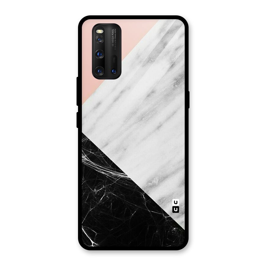 Marble Cuts Glass Back Case for Vivo iQOO 3