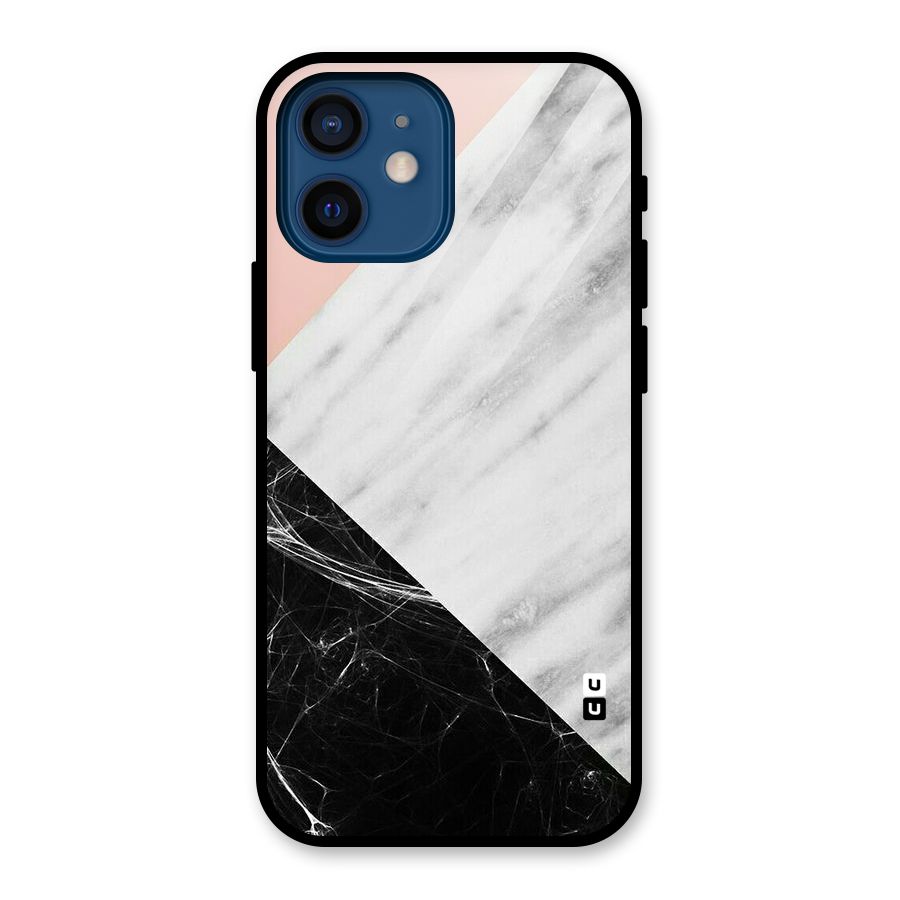 Marble Cuts Glass Back Case for iPhone 12 Mini