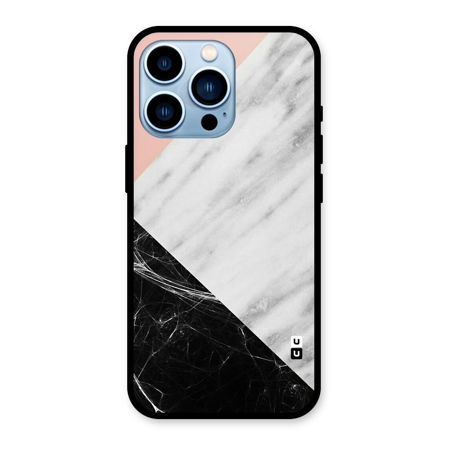 Marble Cuts Glass Back Case for iPhone 13 Pro
