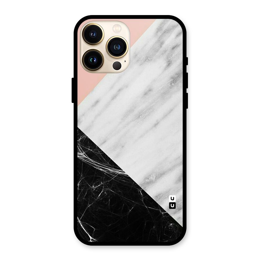 Marble Cuts Glass Back Case for iPhone 13 Pro Max