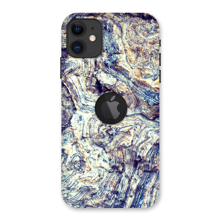Marble Pattern Back Case for iPhone 11 Logo Cut