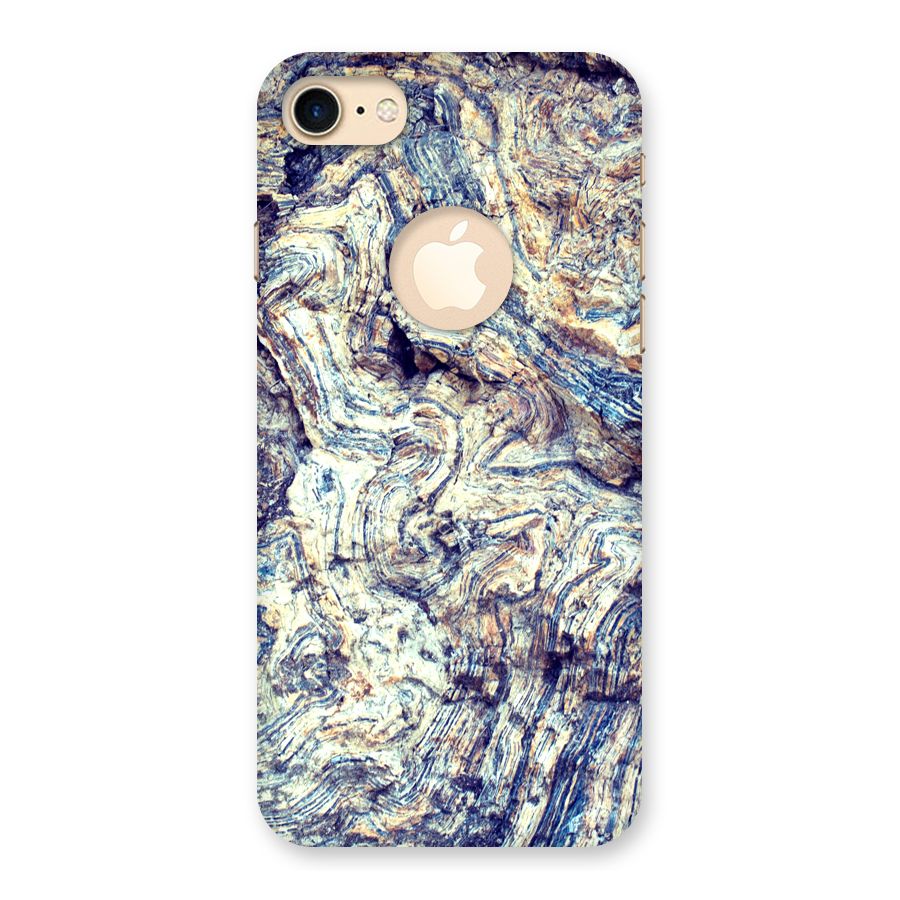 Marble Pattern Back Case for iPhone 7 Logo Cut