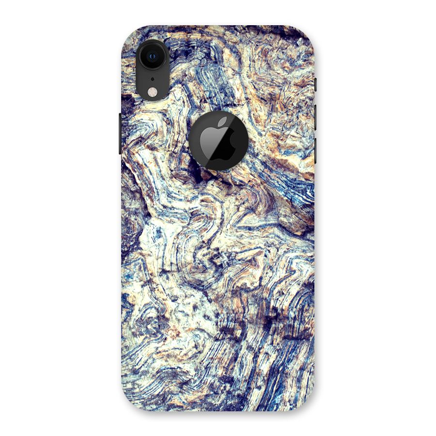 Marble Pattern Back Case for iPhone XR Logo Cut