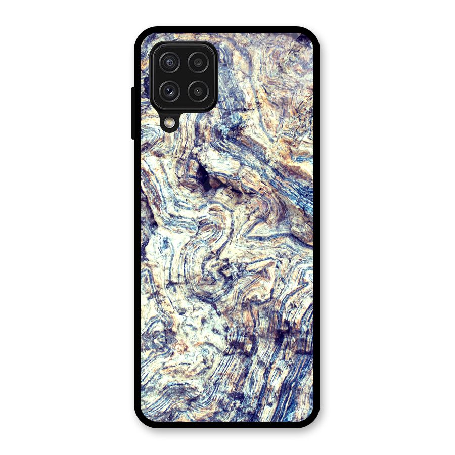 Marble Pattern Glass Back Case for Galaxy A22 4G