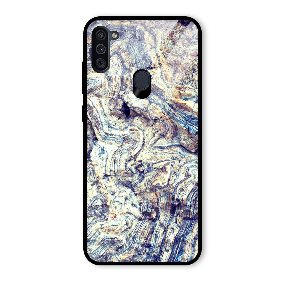 Marble Pattern Glass Back Case for Galaxy M11