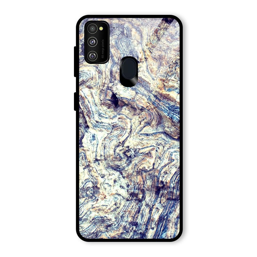 Marble Pattern Glass Back Case for Galaxy M30s