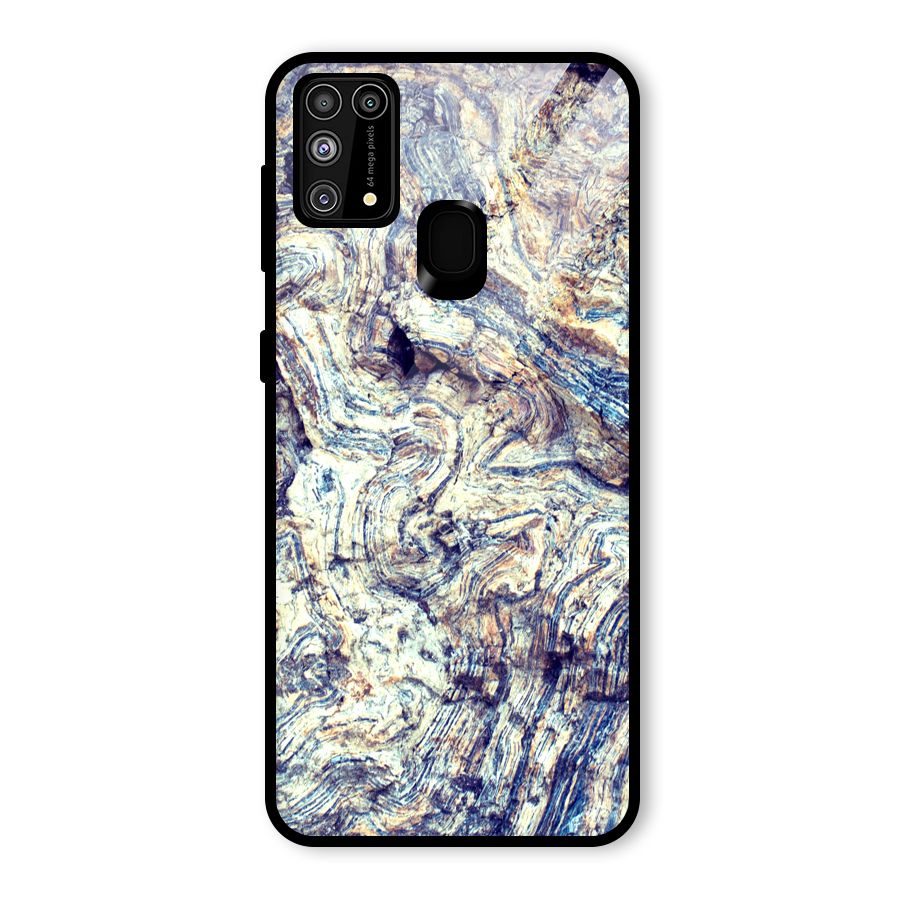 Marble Pattern Glass Back Case for Galaxy M31