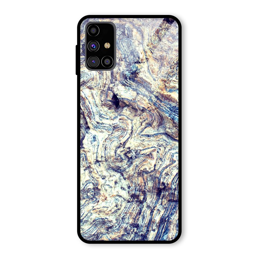 Marble Pattern Glass Back Case for Galaxy M31s