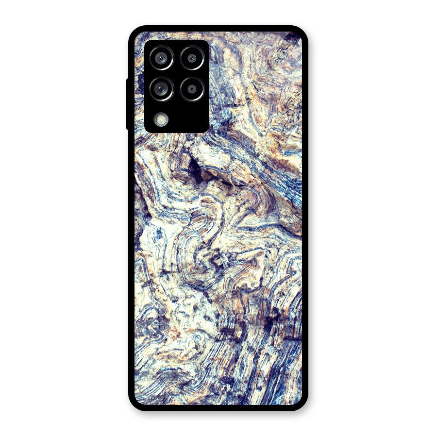 Marble Pattern Glass Back Case for Galaxy M53 5G