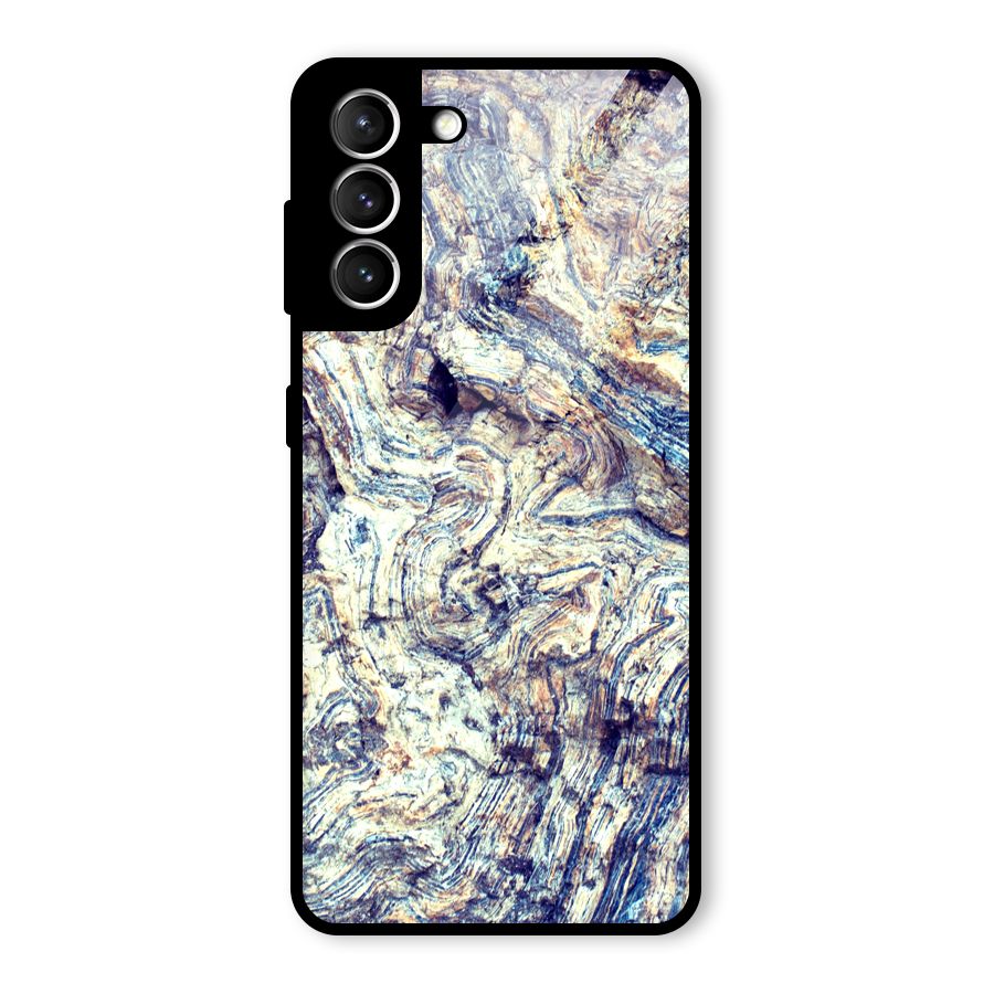 Marble Pattern Glass Back Case for Galaxy S21 5G