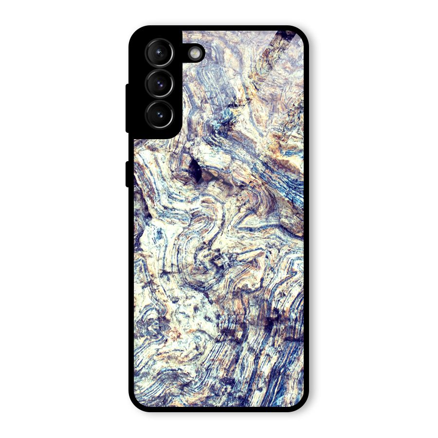 Marble Pattern Glass Back Case for Galaxy S21 Plus