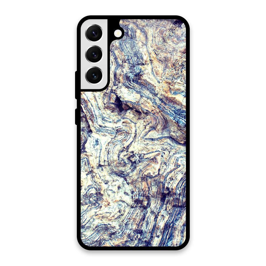 Marble Pattern Glass Back Case for Galaxy S22 Plus 5G