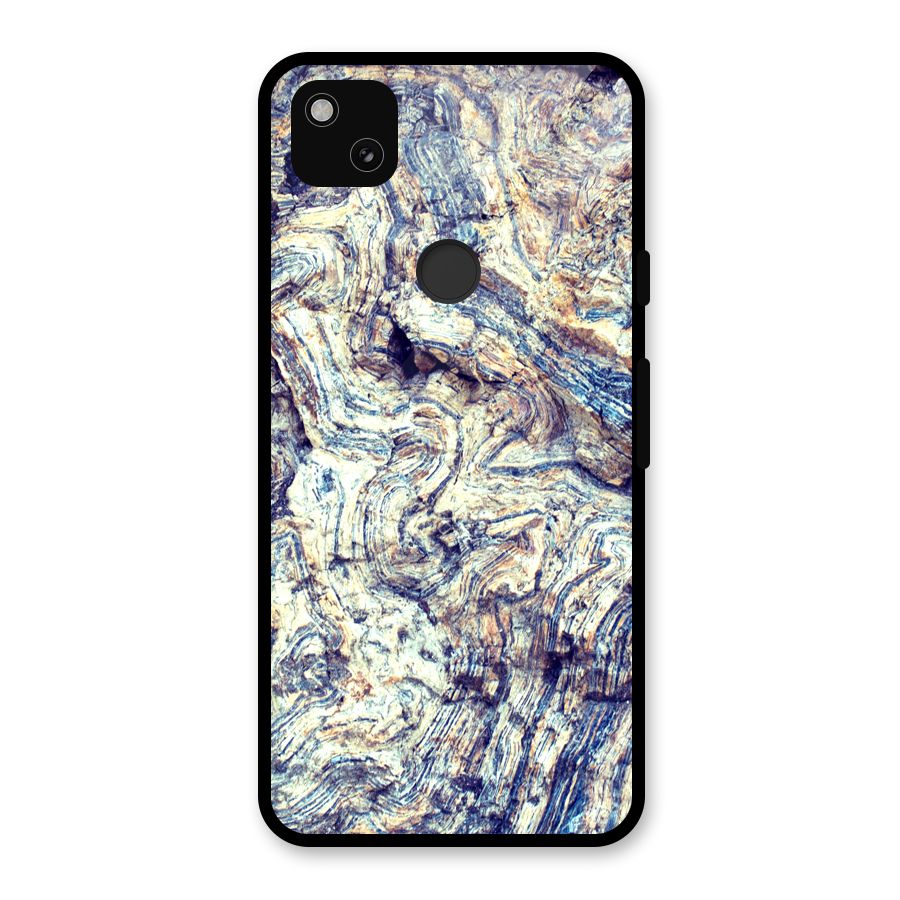 Marble Pattern Glass Back Case for Google Pixel 4a